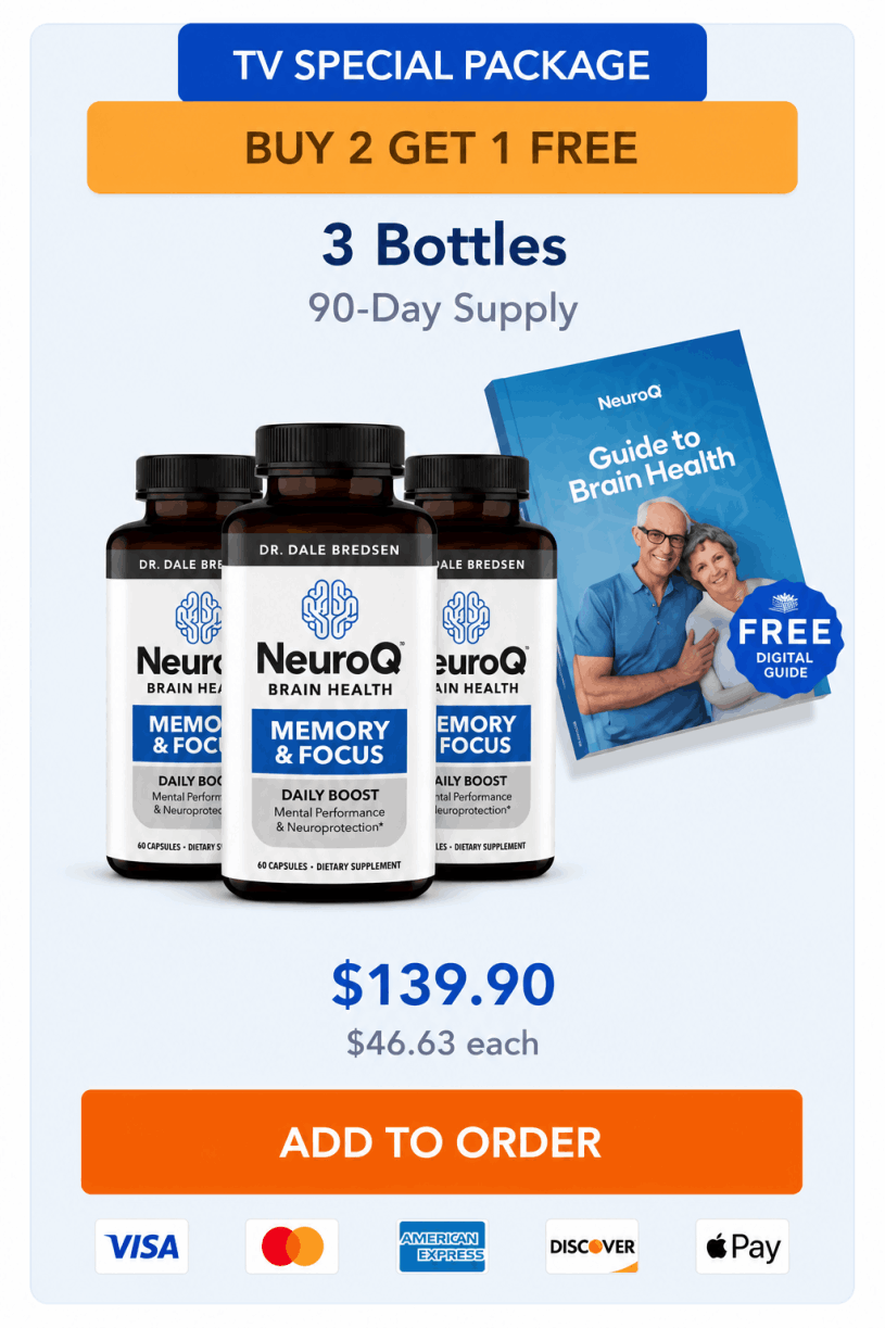 NeuroQ Brain Health 3 month supply package option