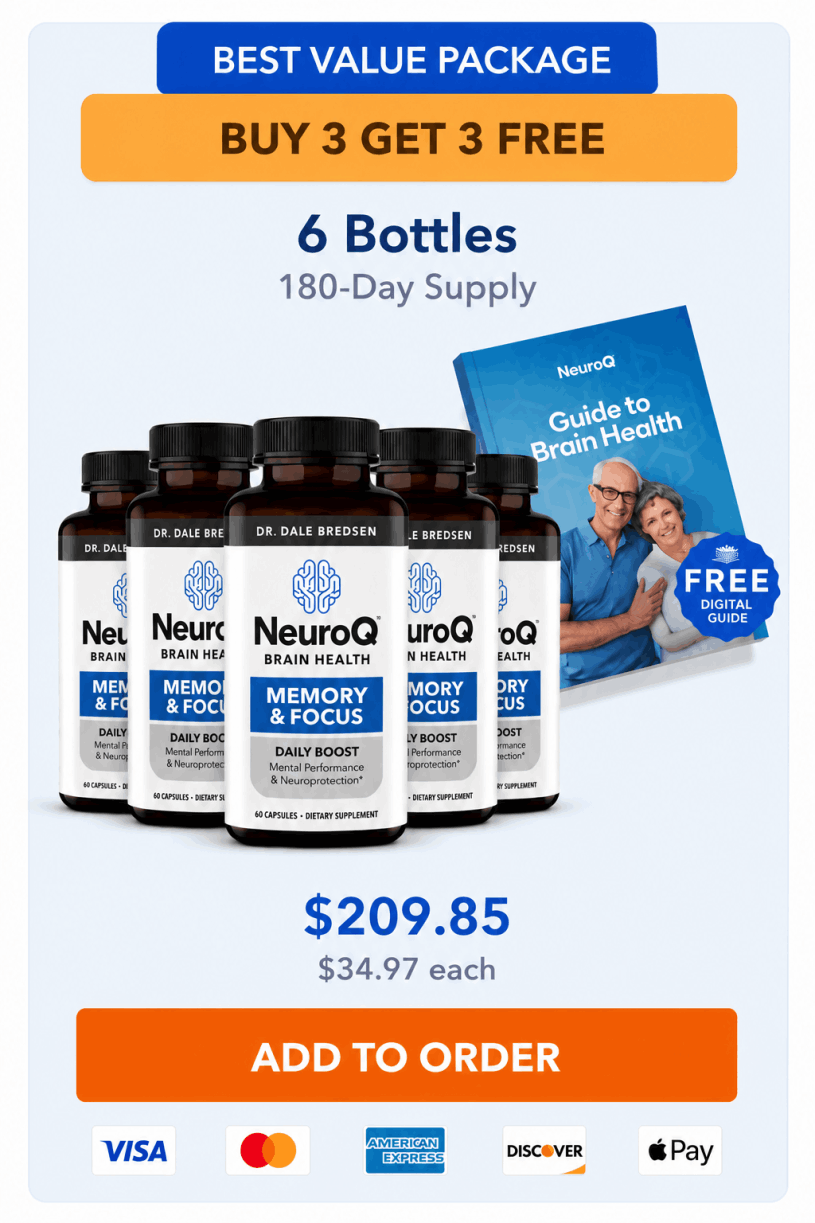NeuroQ Brain Health best value 6 month supply package option