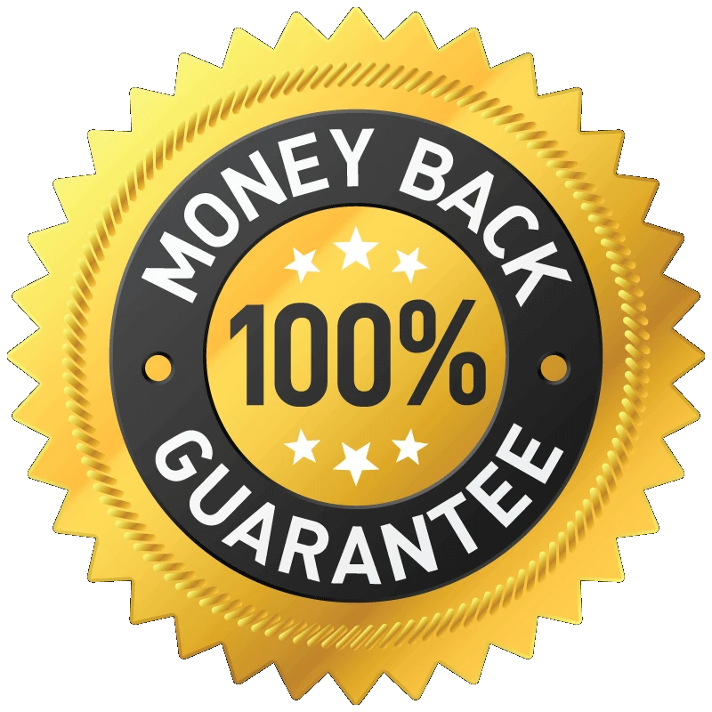 NeuroQ Brain Health 60-day 100 percent money back guarantee badge
